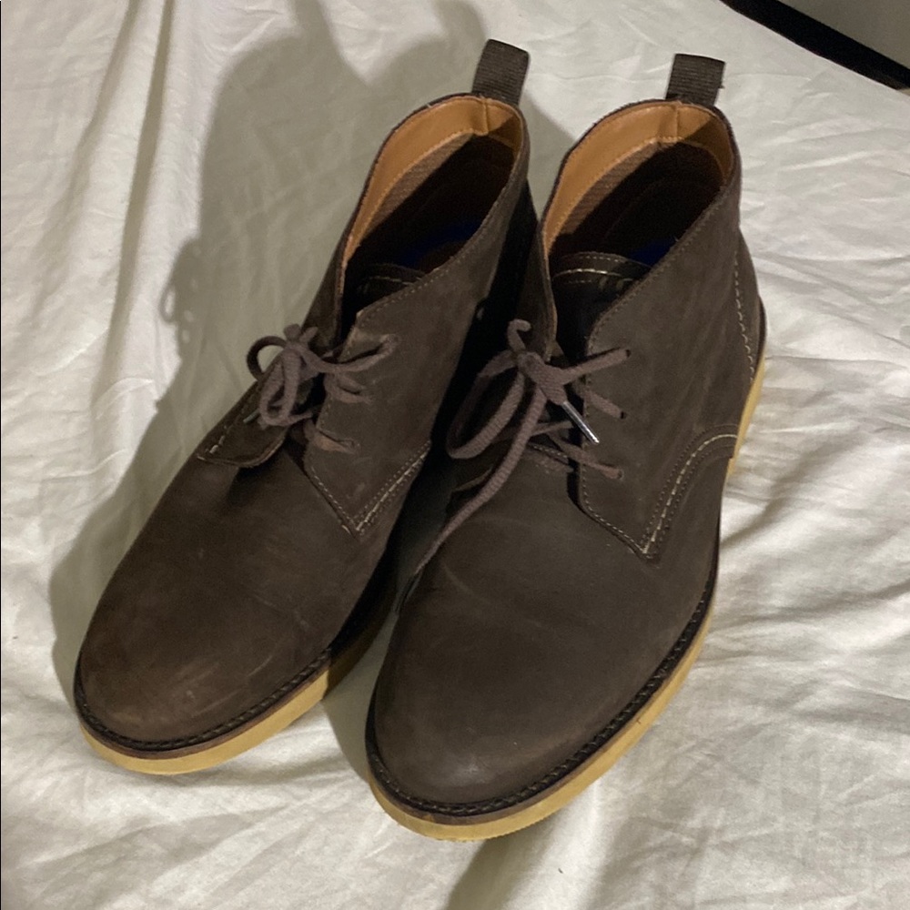 Clarks Brown Chukka Boots with Suede Upper (extreme comfort)